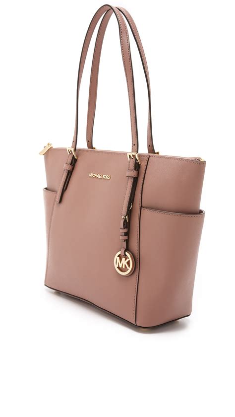 dusty pink michael kors bag|Michael Kors large logo handbags.